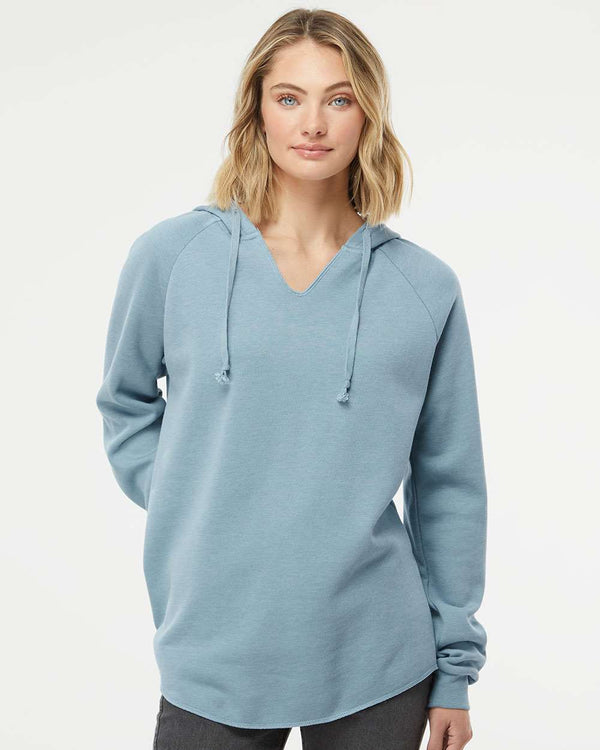 Independent Trading Co. - Sweat à capuche léger California Wave Wash pour femme - PRM2500
