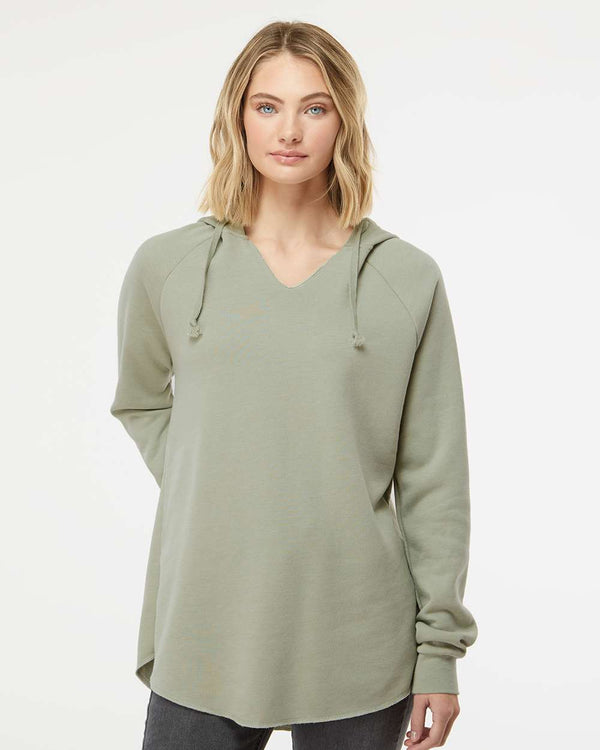 Independent Trading Co. - Sweat à capuche léger California Wave Wash pour femme - PRM2500