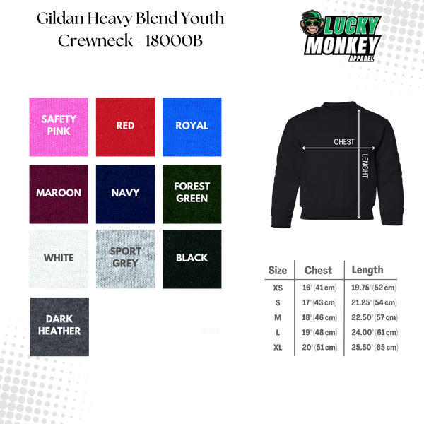 Gildan Heavy Blend 18000B Youth Crewneck