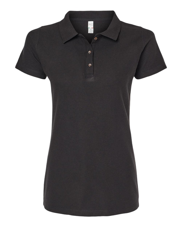 M&O - Women's Ringspun Pique Polo - 7600