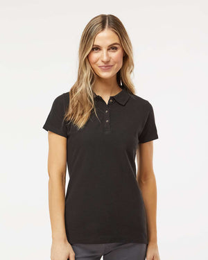 Women's Ringspun Pique Polo — M&O 7600