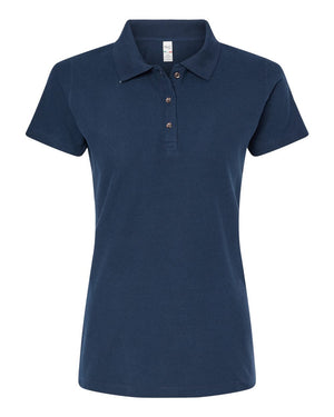 Women's Ringspun Pique Polo — M&O 7600