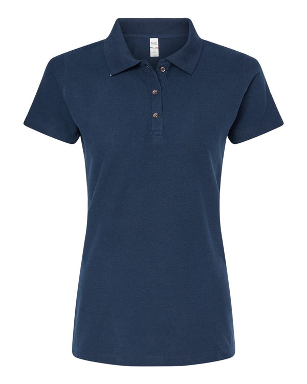 M&O - Women's Ringspun Pique Polo - 7600