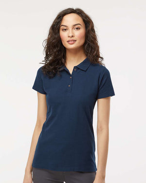 Women's Ringspun Pique Polo — M&O 7600