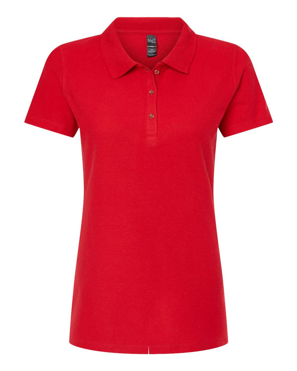 M&O - Women's Ringspun Pique Polo - 7600