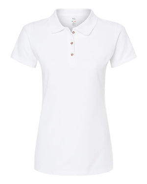 Women's Ringspun Pique Polo — M&O 7600