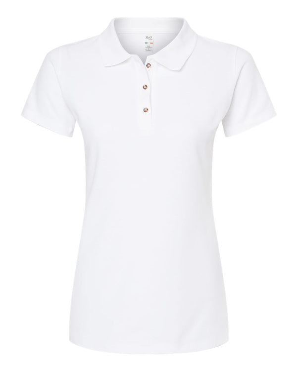 M&O - Women's Ringspun Pique Polo - 7600