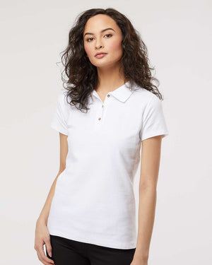 Women's Ringspun Pique Polo — M&O 7600
