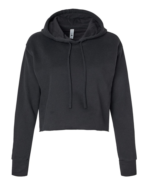 Next Level - Women's Laguna Sueded Raw Edge Crop Hoodie - 9384