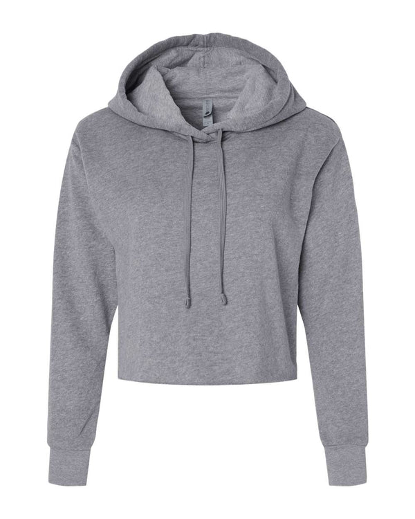 Next Level - Women's Laguna Sueded Raw Edge Crop Hoodie - 9384
