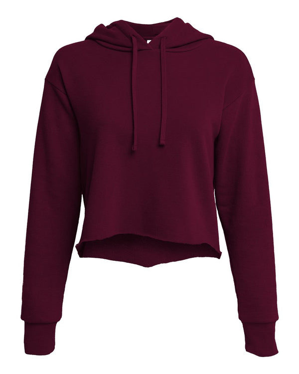 Next Level - Women's Laguna Sueded Raw Edge Crop Hoodie - 9384