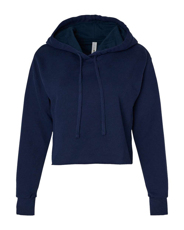 Next Level - Women's Laguna Sueded Raw Edge Crop Hoodie - 9384