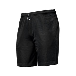 CX2 P04485 Turbo Mesh Athletic Shorts with Pockets — front view - Black