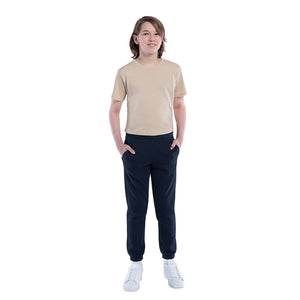 CSW 24/7 P0595Y Dash Youth Fleece Sweatpants — on-model view - Navy