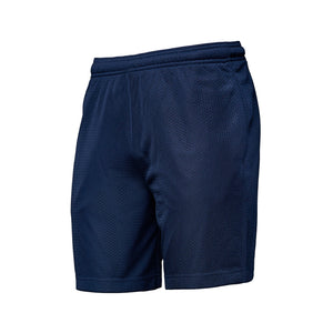 CX2 P4485Y Turbo Youth Mesh Athletic Shorts with Pockets — front view - Navy
