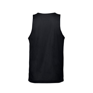 CX2 S04480 Reverse Performance Reversible Mesh Tank Top — back view - Black