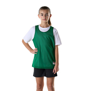 CX2 S4480Y Reverse Youth Performance Reversible Mesh Tank Top — front view - Kelly Green