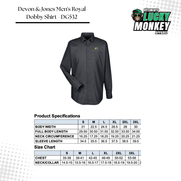 Devon & Jones Men's Royal Dobby Shirt - DG532