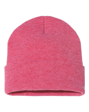 Embroidered 12" Solid Cuffed Beanie