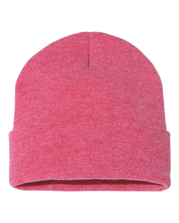 Embroidered 12" Solid Cuffed Beanie