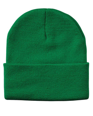 Embroidered 12" Solid Cuffed Beanie