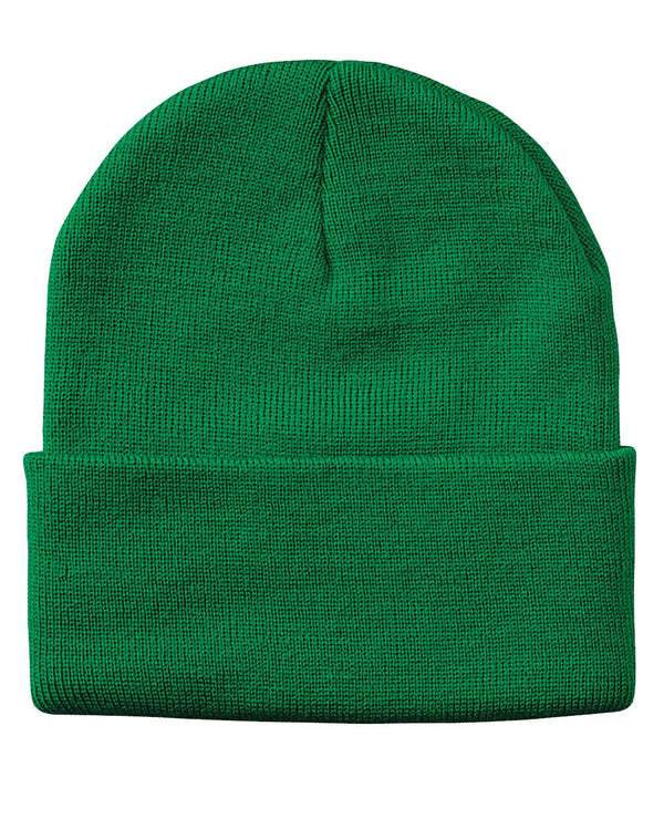 Embroidered 12" Solid Cuffed Beanie
