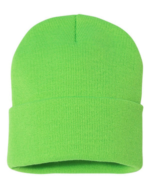 Embroidered 12" Solid Cuffed Beanie