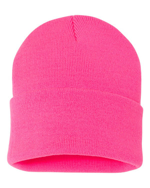 Embroidered 12" Solid Cuffed Beanie — Sportsman SP12