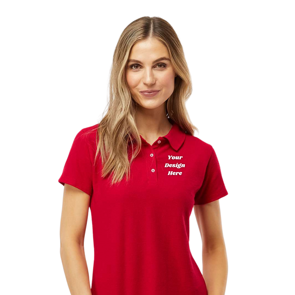 M&O - Women's Ringspun Pique Polo - 7600