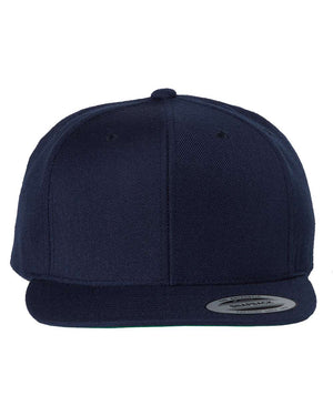 YP Classics 6089M Premium Flat Bill Snapback Cap — Navy — full-size front product photo