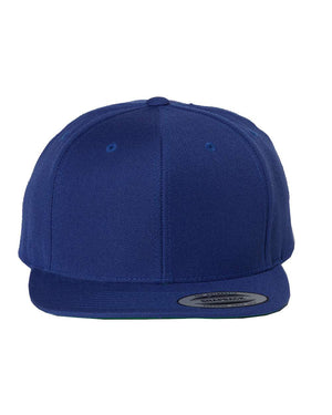 YP Classics 6089M Premium Flat Bill Snapback Cap — Royal — full-size front product photo