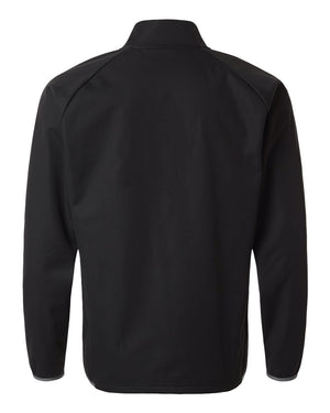 Adidas A2027 men's ultimate365 wind quarter-zip pullover in Black — garment back view