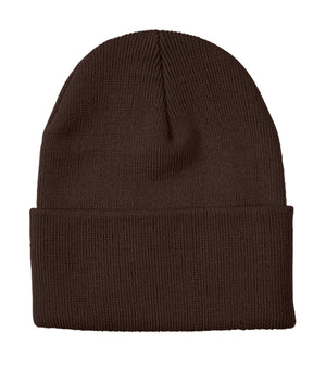 ATC C100 Everyday Knit Cuff Toque front view - Dark Chocolate