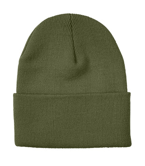 ATC C100 Everyday Knit Cuff Toque front view - Military Green