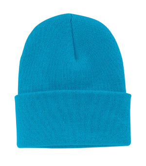 ATC C100 Everyday Knit Cuff Toque front view - Neon Blue