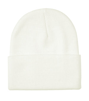 ATC C100 Everyday Knit Cuff Toque front view - White