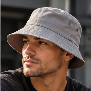 ATC C1302 concrete cotton twill bucket hat lifestyle