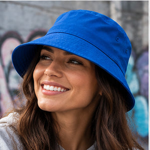 ATC C1302 royal cotton twill bucket hat lifestyle