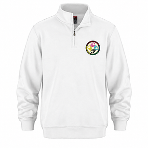 A Tiny Town Foundation Flux Quarter-Zip Pullover — White