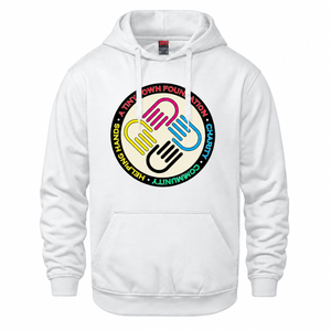 A Tiny Town Foundation Vault Pullover Hoodie — White