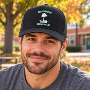 Birchwood Elementary - Embroidered Snap Back Hat lifestyle mockup