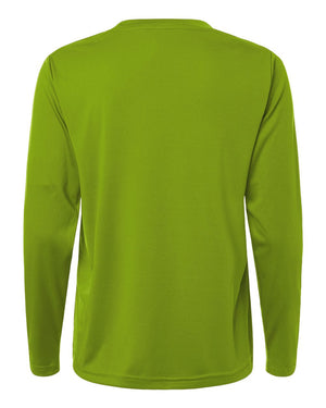 CORE365 CE10LW Women's Capital Performance Long Sleeve T-Shirt, back view - Acid Green