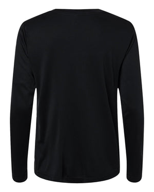 CORE365 CE10LW Women's Capital Performance Long Sleeve T-Shirt, back view - Black