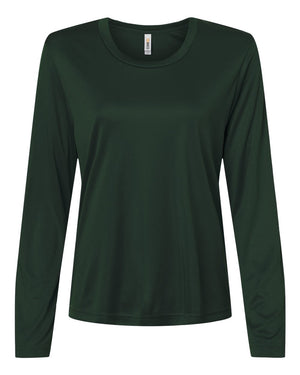 CORE365 CE10LW Women's Capital Performance Long Sleeve T-Shirt, front view - Forest