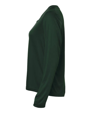 CORE365 CE10LW Women's Capital Performance Long Sleeve T-Shirt, side view - Forest