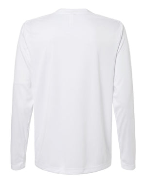 CORE365 CE10LW Women's Capital Performance Long Sleeve T-Shirt, back view - White