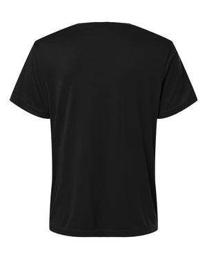 CORE365 CE10W Women's Capital Performance T-Shirt, back view - Black