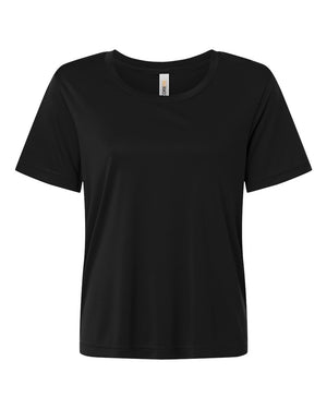 CORE365 CE10W Women's Capital Performance T-Shirt, front view - Black