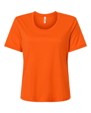 CORE365 CE10W Women's Capital Performance T-Shirt, front view - Campus Orange