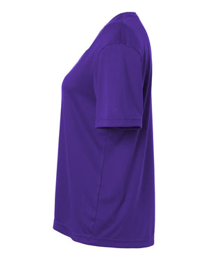 CORE365 CE10W Women's Capital Performance T-Shirt, side view - Campus Purple